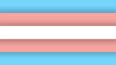 A rectangular flag with five equal-width horizontal stripes: blue, pink, white, pink, blue